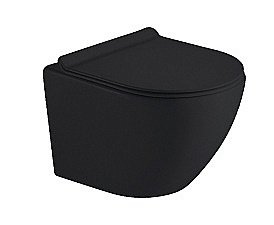 Унитаз Timo Kulo TK-403MB безободковый, с крышкой микролифт, черный матовый купить в интернет-магазине Sanbest