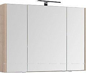 Зеркальный шкаф Aquanet Остин 105 дуб сонома купить в интернет-магазине сантехники Sanbest