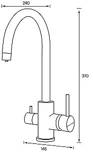 Смеситель для кухни Paulmark Essen Es213211-G Золото купить в интернет-магазине сантехники Sanbest