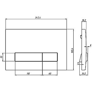 Унитаз подвесной Berges АТОМ Line 410  безободковый, с инсталляцией, белый/кнопка хром глянцевый купить в интернет-магазине Sanbest