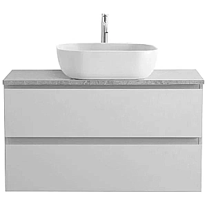 Тумба с раковиной и столешницей BelBagno KRAFT 100 KRAFT100BO-KEPMGL-1302-SET белая матовая для ванной в интернет-магазине Sanbest
