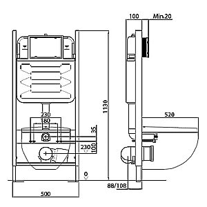 Инсталляция для унитаза Jacob Delafon E36495-NF купить в интернет-магазине сантехники Sanbest