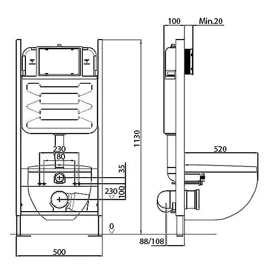 Инсталляция для унитаза Jacob Delafon E36495-NF купить в интернет-магазине сантехники Sanbest
