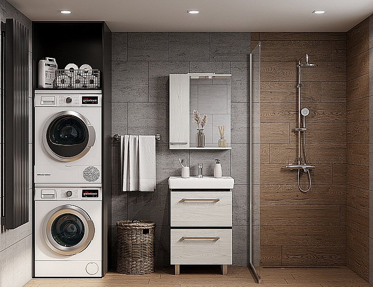 Тумба с раковиной Акватон Ронда 60 дуб сомерсет для ванной в интернет-магазине Sanbest