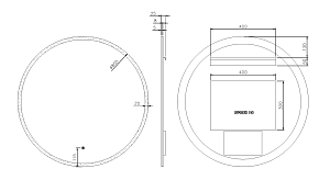 Зеркало Boheme 80 545-80-B черное в ванную от интернет-магазине сантехники Sanbest