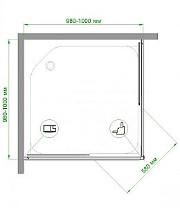 Душевой уголок Royal Bath RB100HPD-C 100х100 матовый купить в интернет-магазине Sanbest