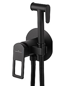 Смеситель с гигиеническим душем встраиваемый WONZON & WOGHAND FRAME, Черный матовый (WW-88829010-MB) купить в интернет-магазине сантехники Sanbest