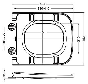 Унитаз Art&Max MAXIMA AM010CHR/AM2032SC белый, с крышкой микролифт, безободковый купить в интернет-магазине Sanbest
