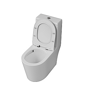 Унитаз моноблок Grossman Classic GR-4487SQ безободковый, с бачком, с крышкой микролифт, смыв торнадо, белый купить в интернет-магазине Sanbest