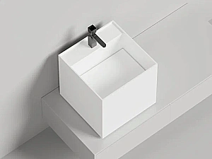 Раковина накладная Salini ARMONIA SQUARE TOP 03 S-Sense 130513TG 45 без отверстия под смеситель, белая купить в интернет-магазине Sanbest