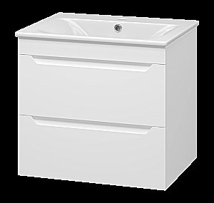 Тумба с раковиной Misty Бриз - 60 П-Бри-09060-012Я белая для ванной в интернет-магазине Sanbest