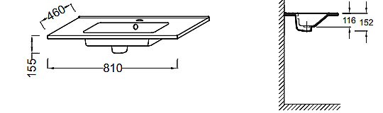 Тумба с раковиной Jacob Delafon OLA 81 для ванной в интернет-магазине Sanbest