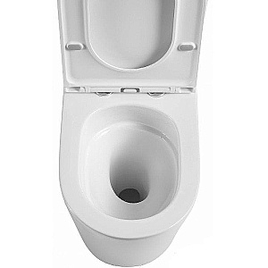Унитаз напольный beWash Aldo BKBWT401670 белый матовый, безободковый, с бачком, с крышкой микролифт, слив торнадо купить в интернет-магазине Sanbest
