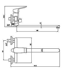 Смеситель для ванны Olive's Plaza 16221PL купить в интернет-магазине сантехники Sanbest
