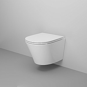 Унитаз подвесной Ambassador Ritz 233K19004RS безободковый, с крышкой микролифт, белый купить в интернет-магазине Sanbest