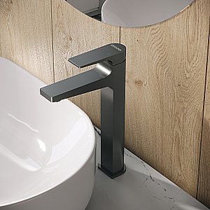 Смеситель для раковины высокий Grossman Classic 520.K35.04.420 графит сатиновый купить в интернет-магазине сантехники Sanbest