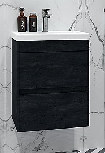 Тумба с раковиной Art&Max Family-M 50 подвесная, угольный камень для ванной в интернет-магазине Sanbest
