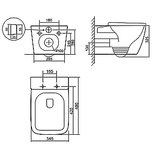 Унитаз подвесной Azario Legenda AZ-2305-AS белый, безободковый, с крышкой микролифт, слив торнадо купить в интернет-магазине Sanbest