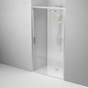 Душевая дверь AM.PM GEM W90G 110 прозрачная-матовая/хром матовый купить в интернет-магазине Sanbest