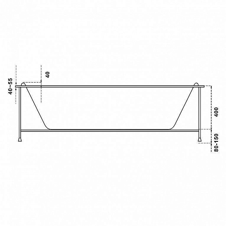 Ванна BAS Ньюлав 180x90 купить в интернет-магазине Sanbest