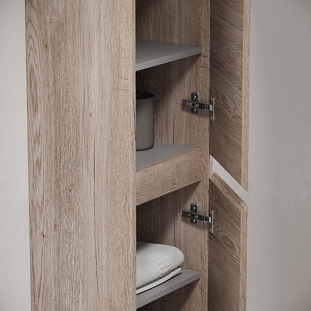 Пенал Sancos Libra PLB35EG дуб галифакс натуральный для ванной в интернет-магазине сантехники Sanbest