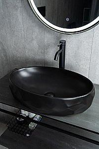 Раковина накладная Gid Bm9030wx черная матовая купить в интернет-магазине Sanbest