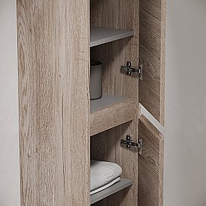 Пенал Sancos Libra PLB35EG дуб галифакс натуральный для ванной в интернет-магазине сантехники Sanbest