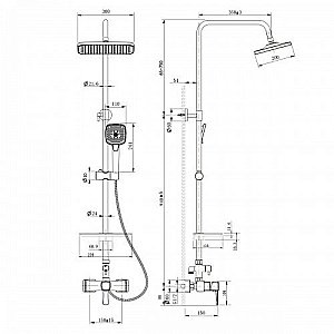 Душевая система Lemark Evitta LM0560C купить в интернет-магазине сантехники Sanbest