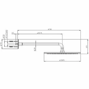 Верхний душ Bossini Dream H75360J.030 хром купить в интернет-магазине сантехники Sanbest