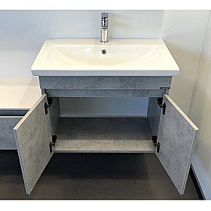 Тумба с раковиной Comforty Осло 00-00006118 70 бетон светлый для ванной в интернет-магазине Sanbest