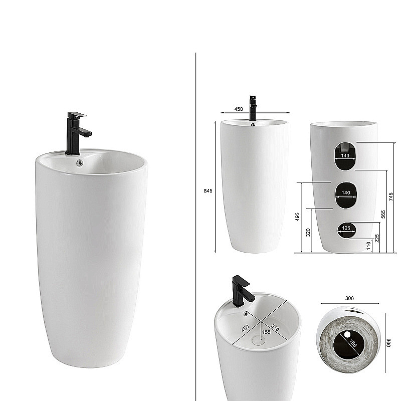 Раковина Azario Tea AZ-M30149MB черная матовая купить в интернет-магазине Sanbest