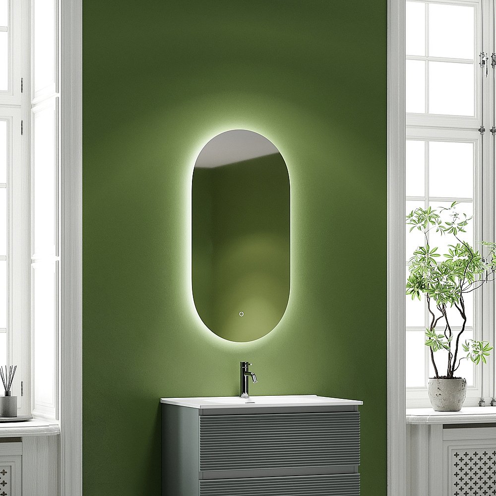 Зеркало LED Sancos Oval OV55C в ванную от интернет-магазине сантехники Sanbest