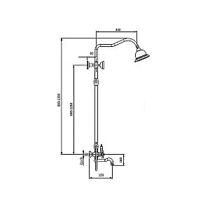 Душевая система Magliezza Bianco 13023 хром купить в интернет-магазине сантехники Sanbest