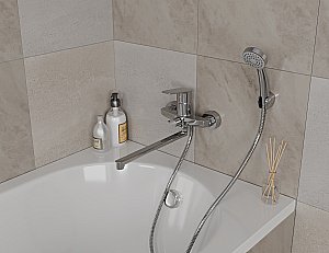 Смеситель для ванны Rush Bali BA3835-51 хром купить в интернет-магазине сантехники Sanbest