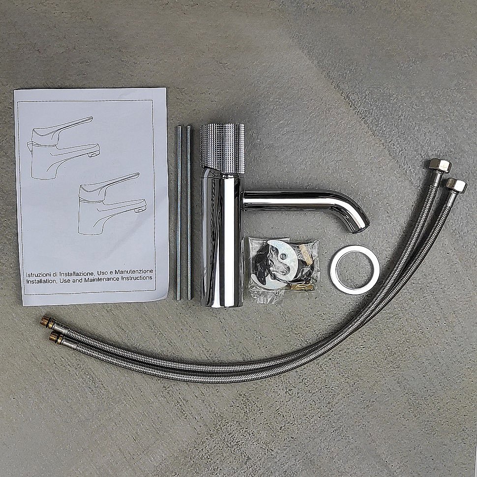 Смеситель для раковины PAINI Cox grip 7GCR205O хром купить в интернет-магазине сантехники Sanbest