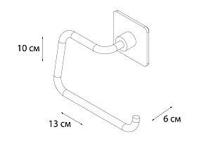Держатель туалетной бумаги FIXSEN SQUARE FX-93110B купить в интернет-магазине сантехники Sanbest