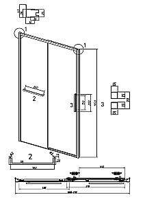 Душевая дверь Grossman Style 110 100.K33.05.110.21.00 стекло прозрачное/профиль черный матовый купить в интернет-магазине Sanbest