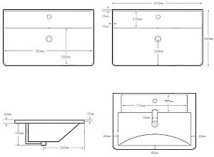 Тумба с раковиной Aquanet Оптима 80 344797+301805 дуб рустикальный для ванной в интернет-магазине Sanbest
