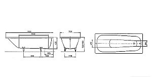 Ванна стальная Kaldewei Saniform 374 175х75 112200000000 Easy-clean белый купить в интернет-магазине Sanbest