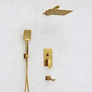 Душевая система WasserKRAFT Aisch A175571 золото матовое купить в интернет-магазине сантехники Sanbest