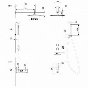 Душевая система ABBER Daheim AF8250W белая матовая купить в интернет-магазине сантехники Sanbest