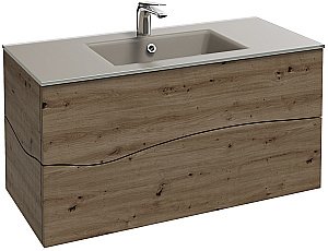 Тумба с раковиной Jacob Delafon Sherwood 100 состаренный дуб для ванной в интернет-магазине Sanbest