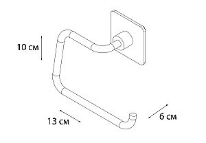 Держатель туалетной бумаги FIXSEN SQUARE FX-93110B купить в интернет-магазине сантехники Sanbest