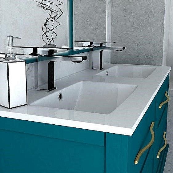 Тумба с раковиной Cezares TIFFANY 75 Blu Petrolio для ванной в интернет-магазине Sanbest