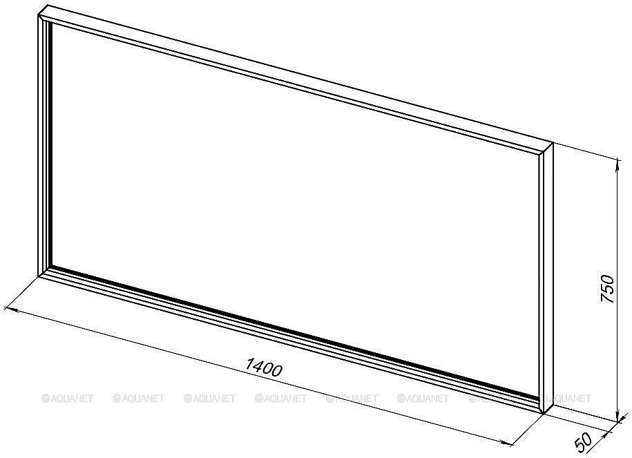 Зеркало De Aqua Алюминиум 261706 140 черный в ванную от интернет-магазине сантехники Sanbest