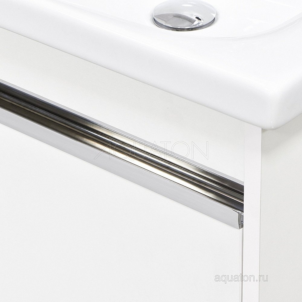 Тумба с раковиной Акватон Капри 60 белая глянцевая для ванной в интернет-магазине Sanbest
