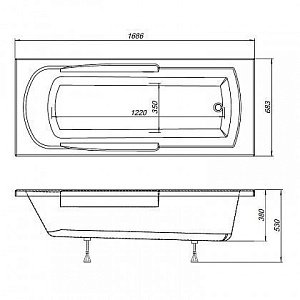 Акриловая ванна Aquanet Extra 205482 170x70 с к/с купить в интернет-магазине Sanbest