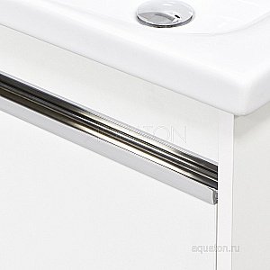 Тумба с раковиной Акватон Капри 60 белая глянцевая для ванной в интернет-магазине Sanbest