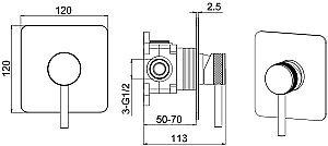 Смеситель для душа Allen Brau Priority 5.31012-MG брашированный графит купить в интернет-магазине сантехники Sanbest
