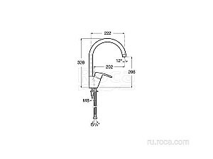 Смеситель для кухни Roca Monodin-N 5A8498C0M купить в интернет-магазине сантехники Sanbest